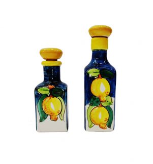 Bottiglia Limoncello decoro limoni